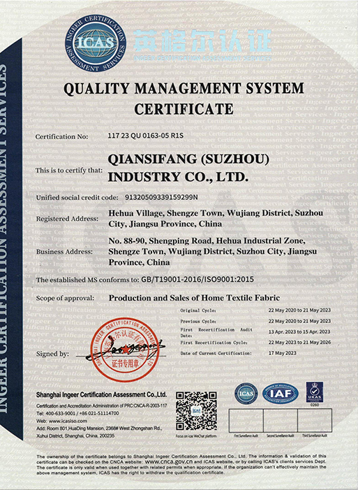 ISO9001:2015-Zertifikat